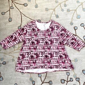 Sejour Three Quarter Sleeve Top Size 3X